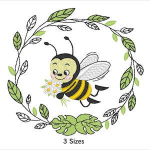 Bee embroidery designs - bee embroidery design - animal embroidery pattern - machine embroidery of animals - embroidery for baby