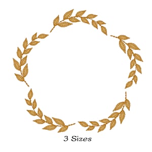 Monogram frame embroidery designs - circle embroidery design for monogram - machine embroidery file