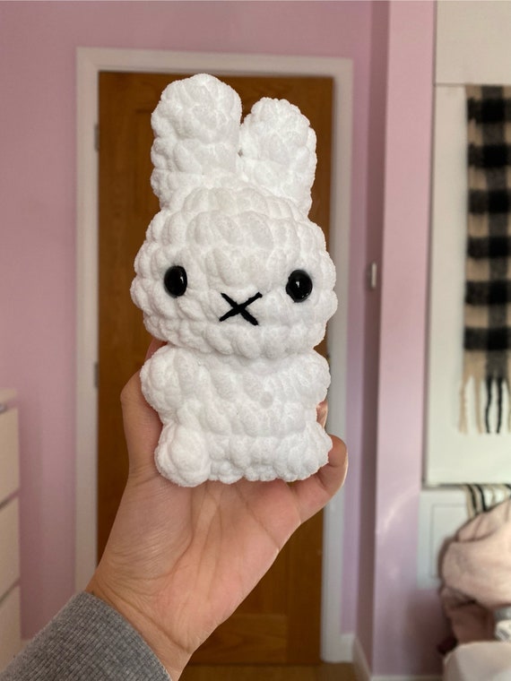 crochet miffy plush - handmade plushie | cute/soft stress toy | desk buddy | gift/secret santa | children’s stuffed animal | anxiety/fidget