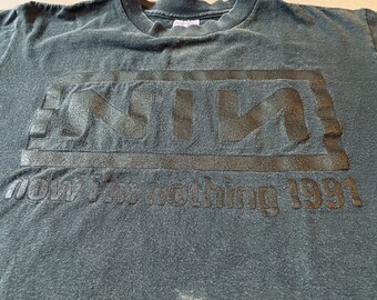 Nine Inch Nails (NIN) 1991 Vintage Shirt - Etsy Nine Inch Nails (NIN) 1991 Vintage Shirt - Etsy