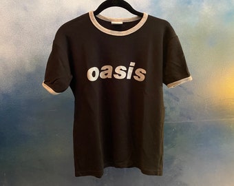 Vtg 90s Oasis T-shirt Green XL/XXL Britpop Rock Band Liam Vtg 90s Oasis T-shirt Green XL/XXL Britpop Rock Band Liam