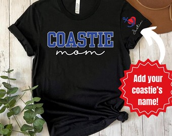 Personalized Coast Guard Mom Shirt, Coastie Mom Shirt, Gift for New Coastie Wife, Birthday Gift for Coast Guard Mom, USCG Gifts for Mom