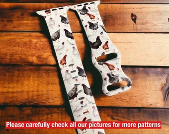 Chicken watch band|38/40mm chicken watch band|45mm chicken watch band|gift for chicken lover|versa chicken watch band|series 8 watch band|41