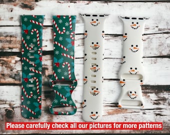 Candy Canes watch band|Snowman watch band|Christmas smart watch band|Snowman smart watch band|Candy Cane versa band|Versa Christmas bands|38