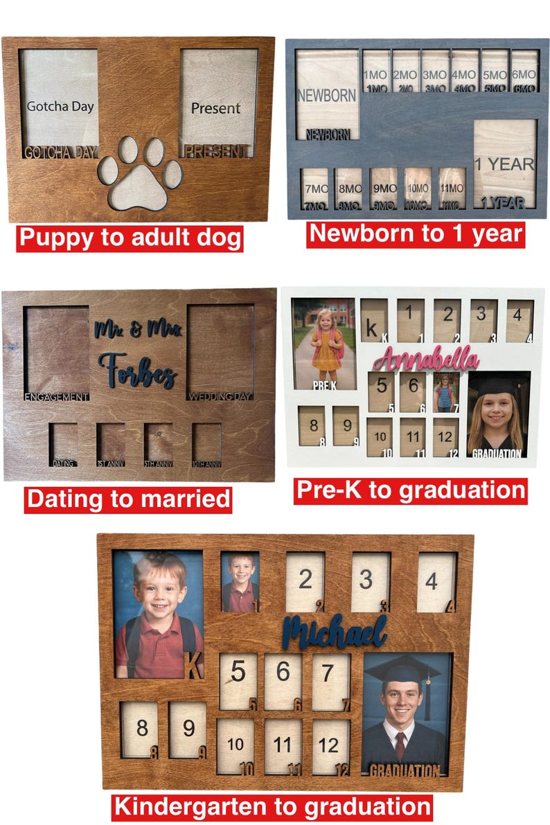 1 Year Old Frame|gift for One Year Old|one Year Frame|baby Picture ...