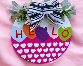 Valentine's day door hanger|Valentine's day door wreath|Happy Valentine's day wreath|Valentine's day door sign|Happy Valentine's day sign