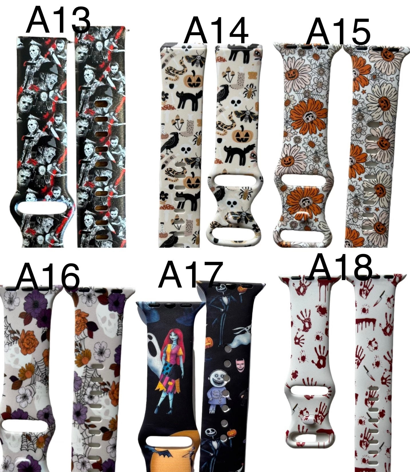 Scary movie watch band|Scary watch band|Watch band for halloween|Black watch band|Orange band|New watch band|Galaxy watch band|41mm |45mm