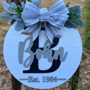 Personalized door hanger|Last name door sign|Welcome sign|Last name sign|Welcome sign with last name|Family name door sign|Wedding gift