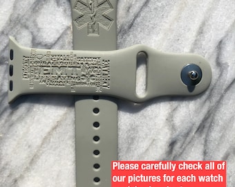 Paramedic watch band| Gift for Paramedic | ambulance star of life. Gifts for EMT, paramedic, Advanced EMT, first responders | 38mm, 44mm