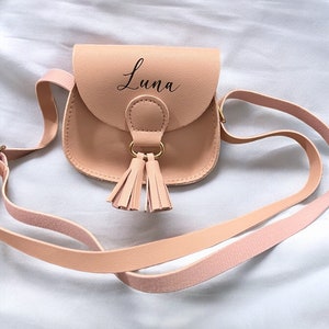 Sac à main personnalisé à bandoulière pour fille avec nom | Sac à main pour toute-petite avec nom | Mini sac pour petite fille | Cadeau pour toute petite fille | premier sac à main pour bébé fille