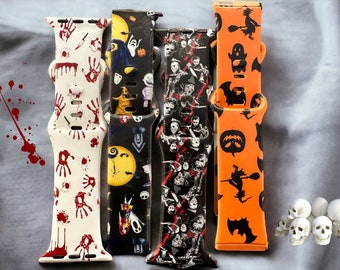 Scary movie watch band|Scary watch band|Watch band for halloween|Black watch band|Orange band|New watch band|Galaxy watch band|41mm |45mm