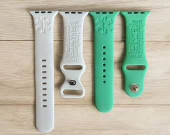 Paramedic watch band| Gift for Paramedic | ambulance star of life. Gifts for EMT, paramedic, Advanced EMT, first responders | 38mm, 44mm
