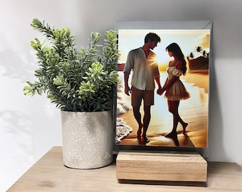 Personalized Photo Night Light, Photo Collage LED Light, Custom Photo Lamp, Anniversary Gift for couple, Birthday Gift For Friends Couple