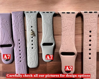 Dental watch band|Floral watch band|Dental hyginiest band|Wildflower watch band|Galaxy watch band| Watch band for her|Engraved band