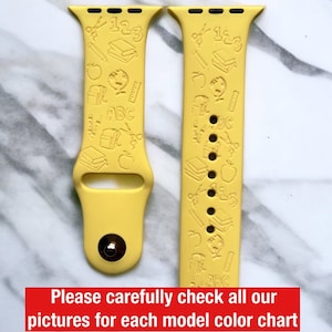 Teacher smart watch band|gift for teacher|teacher engraved watch band|end of school year gift|watch band for teacher|silicone watch band