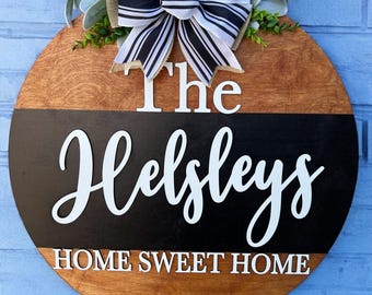 Last name sign|Last name front door sign|Welcome sign|Last name sign|Welcome sign with last name|Family name door sign|Family wood sign