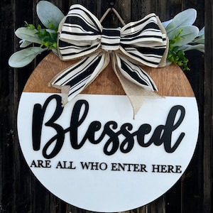 Bless this home sign|Blessed door sign|Bless this home front door sign|Bless this home door hanger|New home door sign|Newlyweds gift|sign