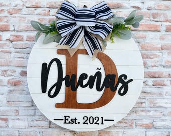 Last name sign|Last name front door sign|Welcome sign|Last name sign|Welcome sign with last name|Family name door sign|Family wood sign