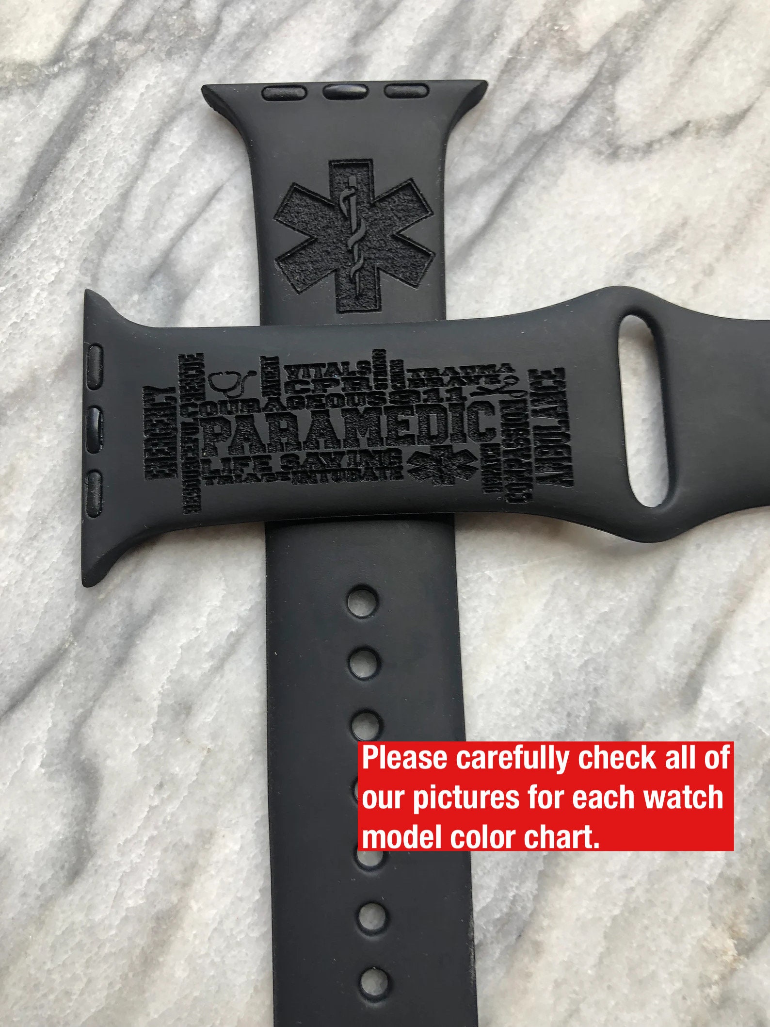 Paramedic watch band| Gift for Paramedic | ambulance star of life. Gifts for EMT, paramedic, Advanced EMT, first responders | 38mm, 44mm
