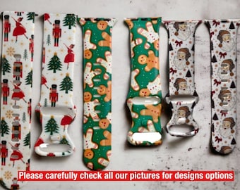 Banda de reloj de Navidad/banda de reloj de hombres de pan de jengibre/banda de reloj inteligente Cascanueces/banda de reloj inteligente de Santa/banda de reloj inteligente retro/banda de reloj de guepardo