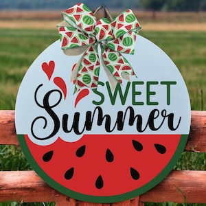 Summer door sign|Watermelon door sign|Summer door hanger|Summer front door sign|Summer door wreath|Watermelon door wreath|Watermelon sign