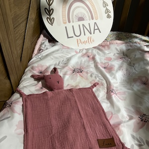 Neonato amorevole/Baby amorevole/Coperta per bambino personalizzata/Coperta con nome bambino/toppa in pelle personalizzata per coperta per bambino/Mussola/Regalo per baby shower