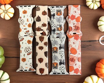 Fall watch band|New watch band|Pumpkin smart watch band|Fall smart watch band|Pumpkin versa band|Halloween watch band|Ghosts watch band