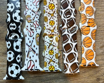 Sports theme watch band|Sports mom|ball mom watch band|football watch band|football mom watch band|baseball watch band|softball watch band