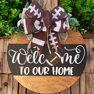 Welcome Football door sign|Football door hanger|Door hanger for football season|Football season door hanger|Fall front door sign|Football