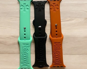 EMT watch band| New watch band| First responder| Firefighter watch band|Personalized band| New band| EMS| watch band for him|Band for her