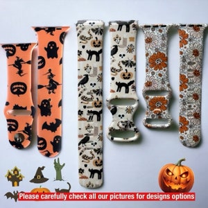 Halloween watch band|Halloween smart watch accessories|jack o lantern watch band|spook season|spooky season watch band|series 7 watch band