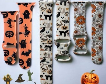 Halloween watch band|Halloween smart watch accessories|jack o lantern watch band|spook season|spooky season watch band|series 7 watch band