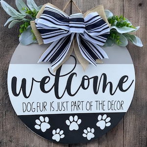 Panneau Bienvenue, j&#39;espère que vous aimez les chiens|Panneau pour porte d&#39;entrée pour chien|Panneau pour chien|Support pour porte pour chien|Support pour porte pour propriétaire de chien|Panneau pour porte pour propriétaire de chien|Cadeau pour elle