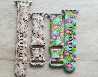 Galaxy watch band|Floral watch band| Series 8 watch band| 41mm band| Band for smart watch| Fitbit versa watch band| Band for fitbit|
