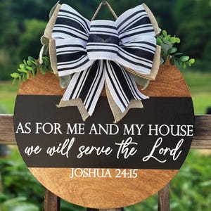 As for me and my house sign|Bible verse door hanger|Door hanger for christian family|Christian door hanger|Faith door hanger|New house gift