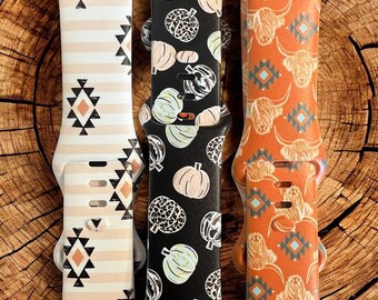 Pumpkin watch band|Fall watch strap|fall galaxy watch band|fall watch bands|western watch band|highland cow watch band|38mm watch band|20mm
