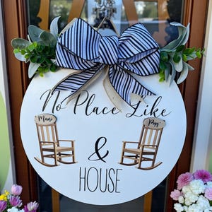 Grandparent Door Hanger|Personalized Grandparents sign|Personalized grandma sign|No place like grandma and grandpas sign|Gift for Grandma