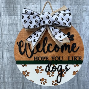 Dog door sign|Dog front door sign|Dog door sign|Custom dog photo sign|Welcome door sign|front door sign|dog door hanger|animal door sign
