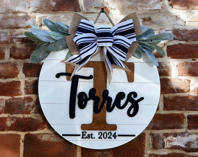 Last name front door sign|Last name door sign|Welcome sign|Last name sign|Welcome sign with last name|Family name door sign|Family wood sign