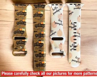 Trucks pumpkin|Cute watch band|Christmas gift|Gift for her|New straps|Replacement band|galaxy watch band|versa 4 bands|20mm|41mm|49mm
