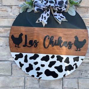 Hühnerhaus Türschild|Chickas Türschild|Türschild Huhn|Hühnerstall Schild|Huhn Besitzerschild|Huhn Frontschild|Huhn Dekor