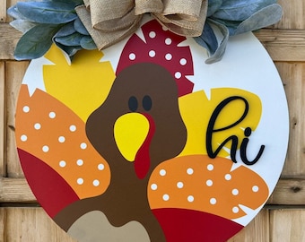 Turkey door sign|Turkey front door sign|Fall door sign|Fall door decor|Thanksgiving door sign|Thanksgiving door hanger|Thanksgiving wreath