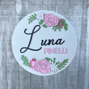 Mädchenzimmer Zeichen|Baby Mädchen Zeichen|Blumen Kinderzimmer|Rosenzimmer Dekor|Blumen Kinderzimmer Zeichen|Baby Zimmer Dekor|Baby Shower Geschenk|Kinder Zimmer Zeichen