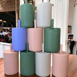 Silikontasse für Kinder|Tasse für Kind|Geburtstagsgeschenk|Geschenk für Kinder| Geschenk für Jungen|Geschenk für Mädchen| Schnabeltasse|Auslaufsichere Tasse| Personalisierte Kindertasse