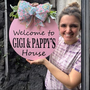 Grandparent home sign|Grandparent assisted living sign|Grandparent retirement home sign|Door sign for assisted living|Assisted living sign