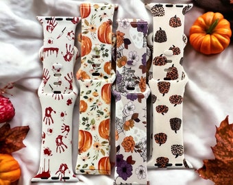 Fall watch band|Pumpkin band|Galaxy watch band|Watch for her|Cute fall band|Fitbit versa band|41mm|Band for my new watch|Orange band