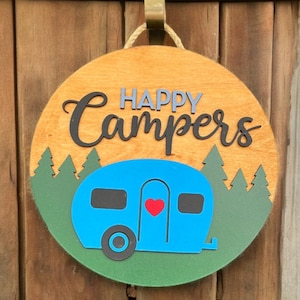 Camping door sign|Camper door sign|Summer decor|Camping door hanger|door hanger for camper|RV door wreath|wreath for RV|Camper door sign