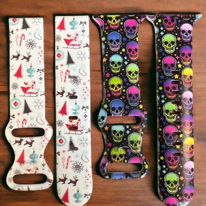 Santa watch band Galaxy watch band 20mm band New watch band Band for new watch Series 9 watch band Smart watch straps Skull wtch band