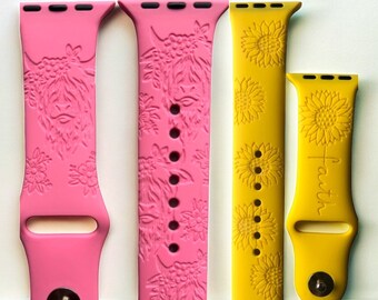 Highland cow watch band|Silicone watch band|smart watch replacement band|Watch strap for smart watch|Smart watch strap|Silicone watch band