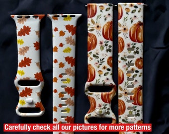 Fall watch band|Halloween watch band|Pumpkin watch band|Galaxy watch band|Fitbit versa watch band|38mm band| 41mm band|20mm band|New band